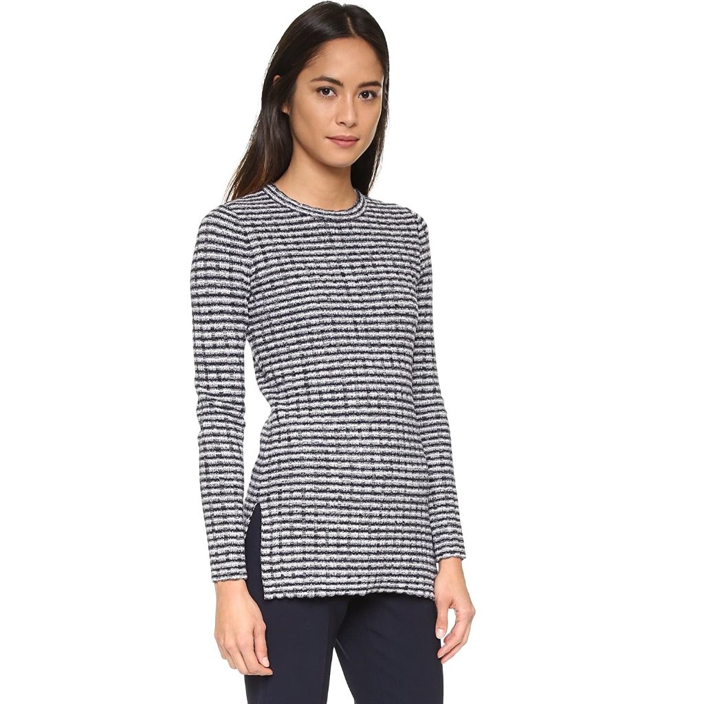 Theory Women's Belira Evian Stretch Wool Tunic Pullover Sweater - S / P